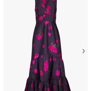 Sachin + Babi Floral Maxi Dress - Dark Purple and Bright Pink